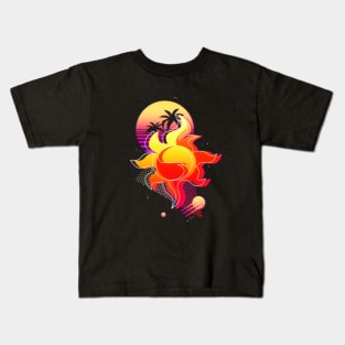 Synthwave Sunset Shimmer Cutie Mark Kids T-Shirt